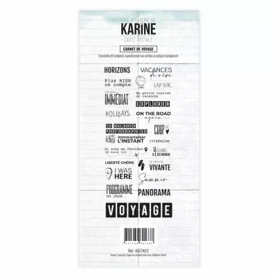 Tampon clear Carte Postale Carnet de voyage - Les Ateliers de Karine