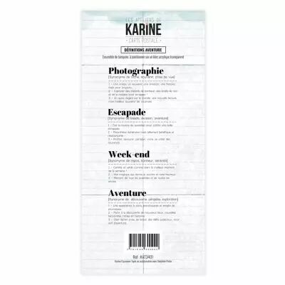 Tampon clear Carte Postale D�finitions Aventure - Les Ateliers de Karine
