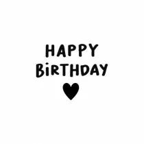 Tampon laiton 25 mm - Happy Birthday
