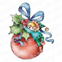tampon monté sur mousse Oddball Christmas Ornament Elf