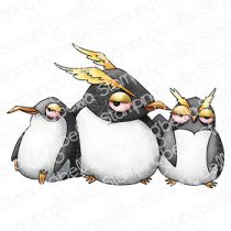 tampon monté sur mousse Oddball Penguin Trio