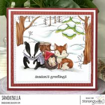 tampon monté sur mousse Winter Woodlands Animal set (set of 3 stamps)