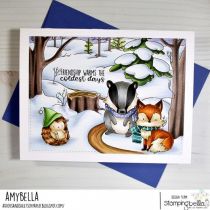 tampon monté sur mousse Winter Woodlands Animal set (set of 3 stamps)