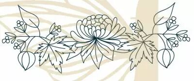 Tampon non mont� - composition florale