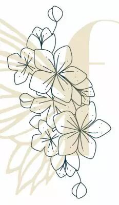 Tampon non mont� - fleurs de cerisier en grape