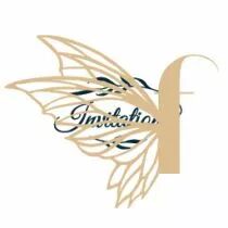 Tampon non mont&eacute; - Invitation florale