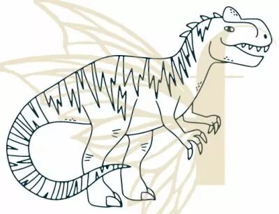 TAMPON NON MONTE DINOSAURE ALLOSAURUS