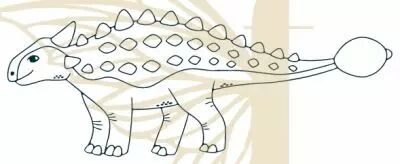 TAMPON NON MONTE DINOSAURE ANKYLOSAURUS