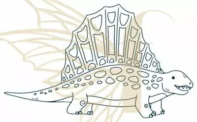 TAMPON NON MONTE DINOSAURE DIMETRODON