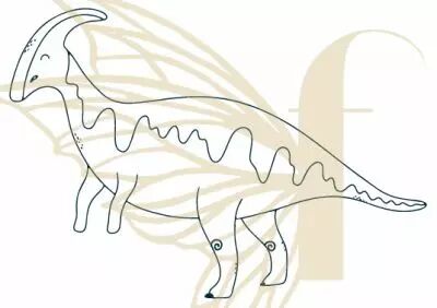 TAMPON NON MONTE DINOSAURE PARASAUROLOPHUS