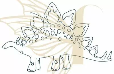 TAMPON NON MONTE DINOSAURE STEGOSAURUS