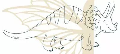 TAMPON NON MONTE DINOSAURE TRICERATOPS