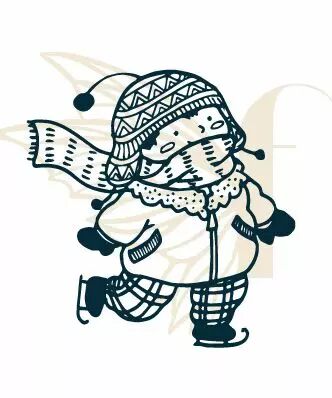 TAMPON NON MONTE ENFANT EN PATINS A GLACE