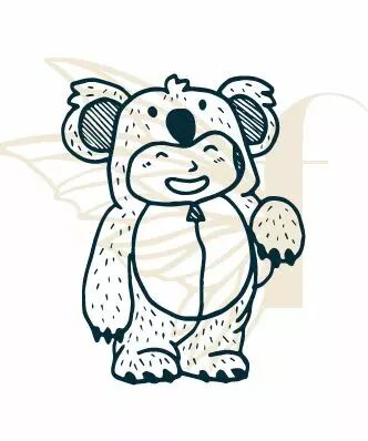 TAMPON NON MONTE ENFANT EN PYJAMA OURS