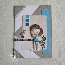 TAMPON NON MONTE FILLE AU COQUILLAGE