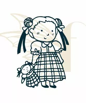 TAMPON NON MONTE FILLE ET SA POUPEE
