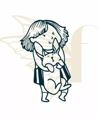 TAMPON NON MONTE FILLE ET SON LAPIN