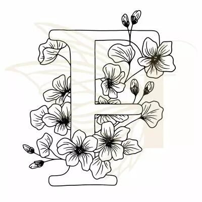 TAMPON NON MONTE LETTRE FLORALE - F