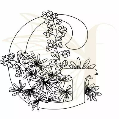 TAMPON NON MONTE LETTRE FLORALE - G