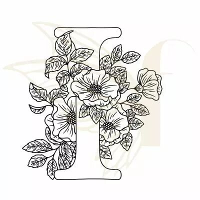TAMPON NON MONTE LETTRE FLORALE - I
