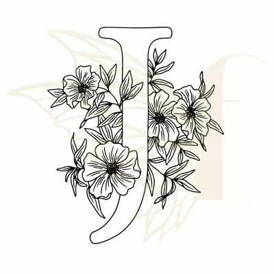 TAMPON NON MONTE LETTRE FLORALE - J