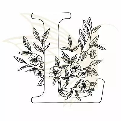 TAMPON NON MONTE LETTRE FLORALE - L
