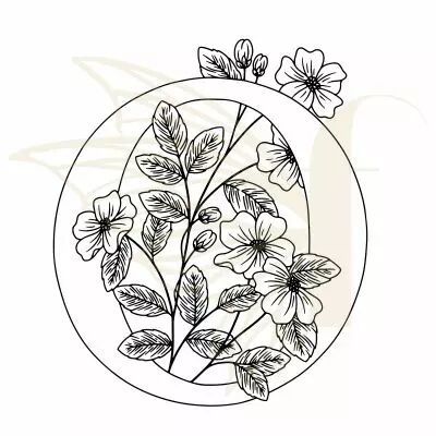 TAMPON NON MONTE LETTRE FLORALE - O