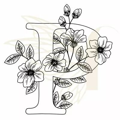 TAMPON NON MONTE LETTRE FLORALE - P