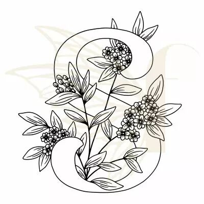 TAMPON NON MONTE LETTRE FLORALE - S