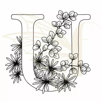 TAMPON NON MONTE LETTRE FLORALE - U