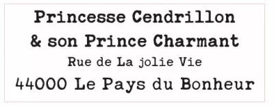 TAMPON NON MONTE PERSONNALISE ADRESSE 6