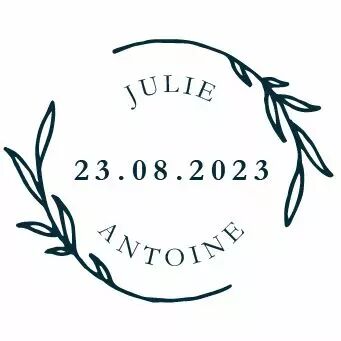 TAMPON NON MONTE PERSONNALISE MARIAGE 1