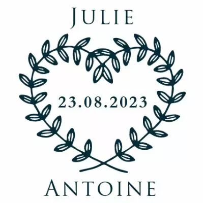 TAMPON NON MONTE PERSONNALISE MARIAGE 2