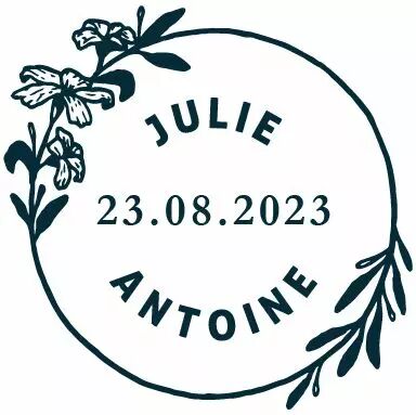 TAMPON NON MONTE PERSONNALISE MARIAGE 3
