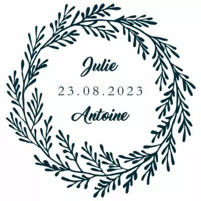 TAMPON NON MONTE PERSONNALISE MARIAGE 4