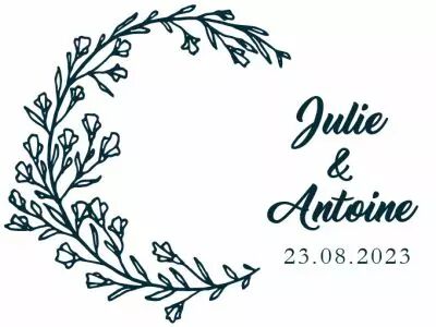 TAMPON NON MONTE PERSONNALISE MARIAGE 5