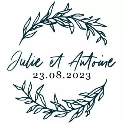 TAMPON NON MONTE PERSONNALISE MARIAGE 6