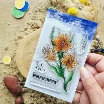 TAMPON TRANSPARENT FLEURS DE SAFRAN DUN108