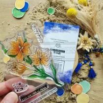TAMPON TRANSPARENT FLEURS DE SAFRAN DUN108