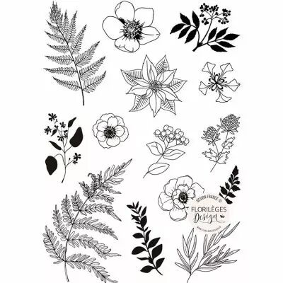 Tampons clear HIVER EN FLEURS