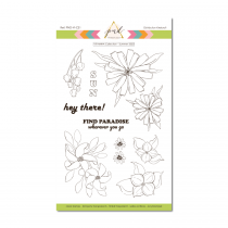Tampons Transparent - Vitamina - Flowers - PaperNova Design
