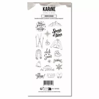 Tampons transparents \ Histoires au Naturel\  Sports d\'Hiver