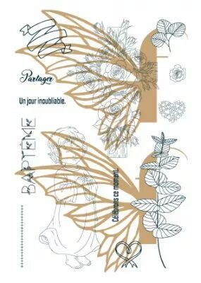 Tampons transparents A6 - bapt�me
