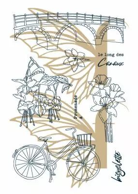 Tampons transparents A6 - bicyclette