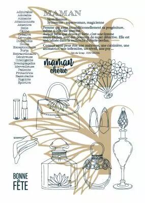 Tampons transparents A6 - bonne f�te maman