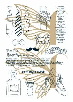 Craspire Tampons Transparents Pour La Fête Des Pères Vintage Avec Mots