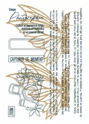 Tampons transparents A6 - capturer ce moment