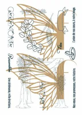 Tampons transparents A6 - c�r�monie laique