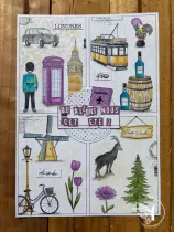 Tampons transparents A6 - étiquette bagage