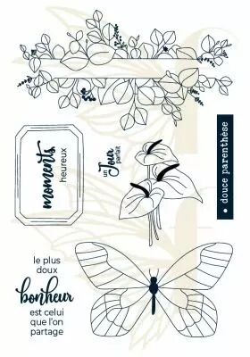 Tampons transparents A6 - feuilles de no�l